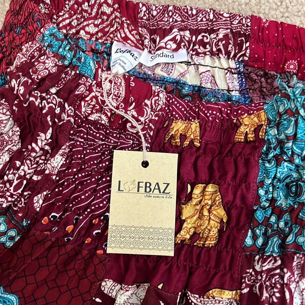 Nwt Patchwork Harem Pants - image 4